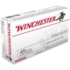 Winchester USA .45 ACP Ammo 230gr JHP 50 Rounds