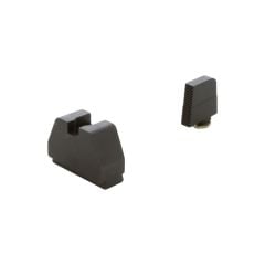 Ameriglo Optic Compatible .450" Serrated Black Front .554" Flat Black Rear Sight Set for Glock Pistols