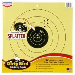 Birchwood Casey 12" Dirty Bird 25 Yard Pistol Target 12-Pack
