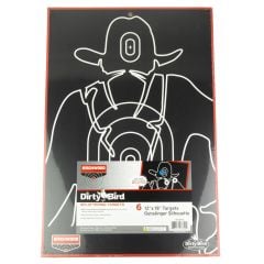 Birchwood Casey 12x18" Dirty Bird Gunslinger Silhouette Target 6-Pack