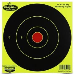 Birchwood Casey 6" Dirty Bird Bullseye Target 16-Pack - Yellow