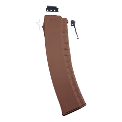 Bulgarian AK-74 5.56x45mm 45-Round Reinforced Steel Lug Polymer Magazine - Brown
