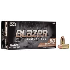 CCI Blazer Brass .45 ACP Ammo 230gr FMJ 50 Rounds