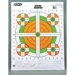 Champion Fluorescent Orange / Green Bullseye Scorekeeper 100-Yard Rifle Sight-In Target 12-Pack