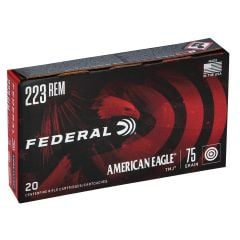 Federal American Eagle .223 Remington Ammo 75gr TMJ 20 Rounds