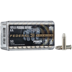 Federal Personal Defense Punch .22 LR 29gr Nickel Plated Lead Core 50 Rounds