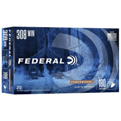 Federal Power-Shok .308 Winchester Ammo 180gr Jacketed Soft Point 20 Rounds
