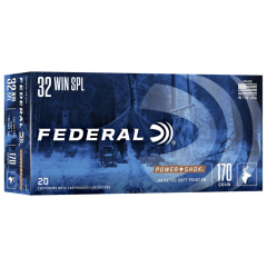 Federal Power-Shok .32 Winchester Special Ammo 170gr JSP 20 Rounds