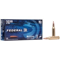 Federal Varmint & Predator .243 Winchester Ammo 75gr V-Max 20 Rounds