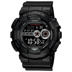 G-Shock Digital GD100-1B Wristwatch — Black