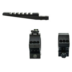 Hawkins Precision Heavy Tactical Picatinny 2-Piece Scope Rings w/ Offset Level Cap and Top Picatinny Rail