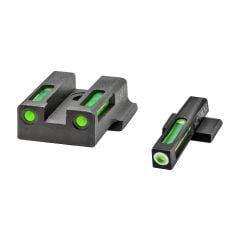Hi Viz LightWave H3 Tritium / Litepipe Night Sight Set for Smith & Wesson M&P 9 Shield EZ Pistols