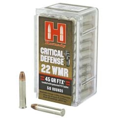 Hornady Critical Defense 22 WMR 45gr FTX 50 Rounds