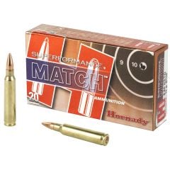 Hornady Superformance Match 5.56x45mm NATO Ammo 75gr BTHPM 20 Rounds