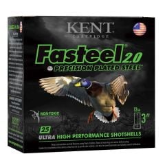 Kent Cartridge Fasteel 2.0 3" 12 Gauge Ammo #4 Shot 1 1/4oz 25 Shells