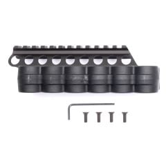 Mesa Tactical SureShell 6-Shot Side Saddle with 4 3/4" Picatinny Rail for Mossberg 500, 590, Maverick 88
