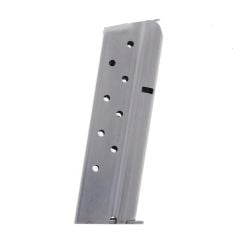 Metalform Standard 1911 Government 9mm Stainless Steel 9Round Magazine w Front Rib Welded Base Plate Flat Follower