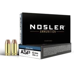 Nosler ASP .45 ACP 230gr JHP Ammo 50 Rounds