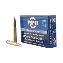 PPU M1 Garand .30-06 Springfield Ammo 150gr FMJ 20-Round Box