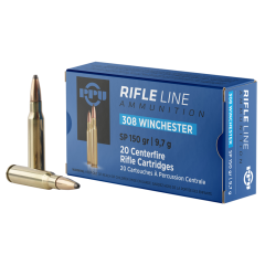 PPU Rifle .308 Winchester Ammo 150gr SP 20 Rounds