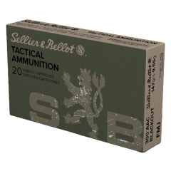 Sellier & Bellot .300 Blackout Ammo 147gr FMJ 20 Rounds