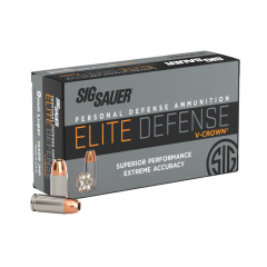 Sig Sauer Elite V-Crown 9mm Ammo 124gr JHP 50 Rounds