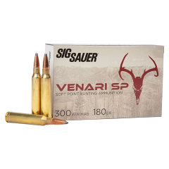 Sig Sauer Venari .300 Winchester Magnum Ammo 180gr SP 20 Rounds