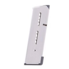 Wilson Combat 1911 Compact .45 ACP 8-Round Silver Magazine with Lo-Profile OM Base Pad