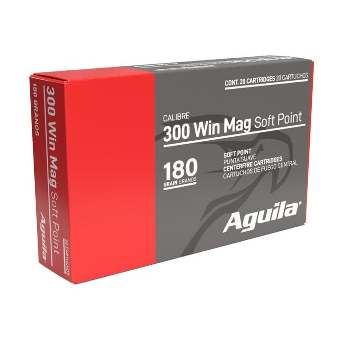 Aguila .300 Winchester Magnum Ammo 180gr SP 20 Rounds - 82044AG
