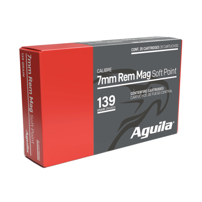 Aguila 7mm Remington Magnum Ammo 139gr SP 20 Rounds - 80591AG