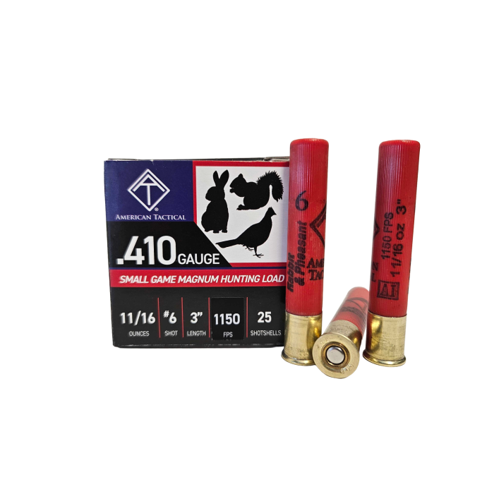 ATI Hunting Load 3" .410 Gauge Ammo 11/16oz #6 Shot 25 Shells - ATIAC41036C