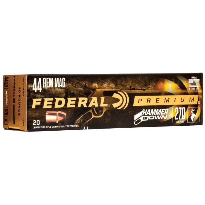 Federal Premium HammerDown .44 Remington Magnum Ammo 270gr Bonded SP 20 Rounds - LG441