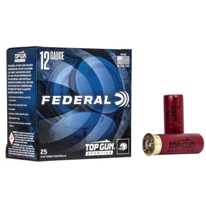 Federal Top Gun 2.75" 12 Gauge Ammo 1oz #7.5 Shot 25 Shells - TGS12875