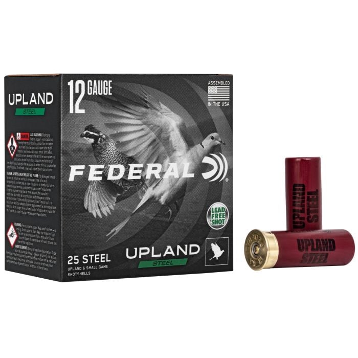 Federal Upland Steel 2.75" 12 Gauge Ammo 1oz #6 Shot 25 Shells - USH1226