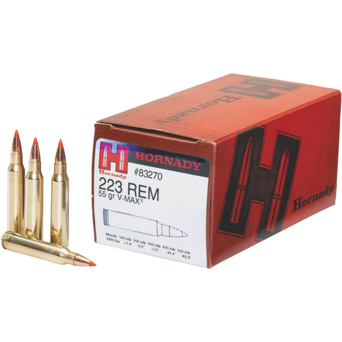 Hornady Varmint Express .223 Remington Ammo 55gr V-MAX 50 Rounds - 83270