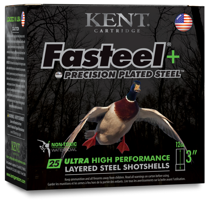 Kent Cartridge Fasteel+ 3" 12 Gauge Ammo 1 1/4oz #4 and #6 Shot 25 Shells - K123FSP36-4X6