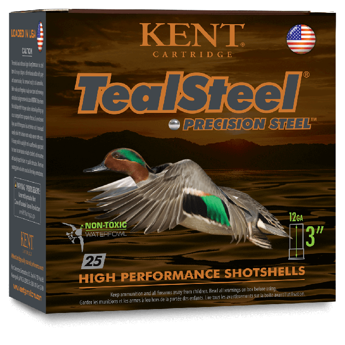 Kent Cartridge TealSteel 3" 12 Gauge Ammo 1 1/4oz #5 Shot 25 Shells - KTS12336-5