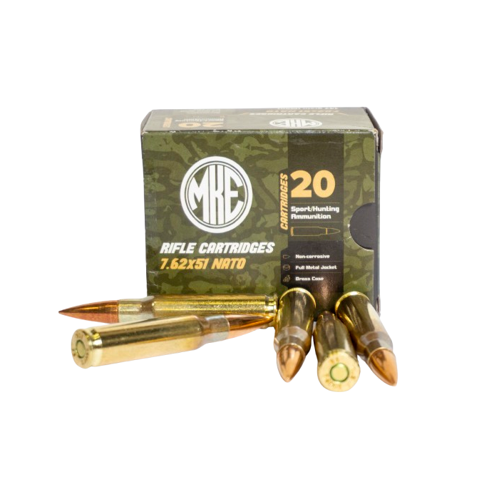 MKE 7.62x51mm NATO Ammo 147gr FMJ 20 Rounds