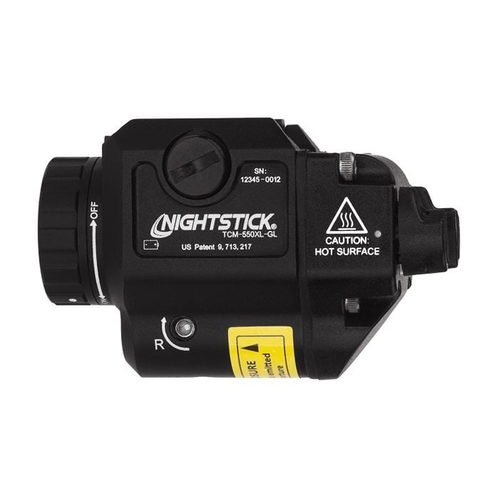 Nightstick Compact Tactical Weapon-Mounted Light with Green Laser