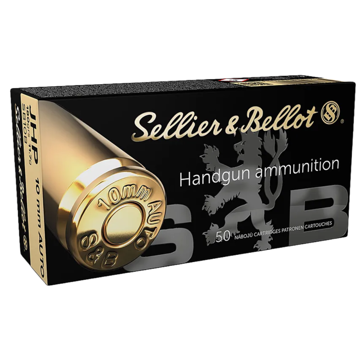 Sellier &amp; Bellot 10mm Auto Ammo 180gr JHP 50 Rounds - SB10B