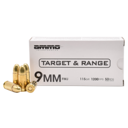 Ammo Inc. 9mm Ammo 115gr FMJ 1,000 Rounds