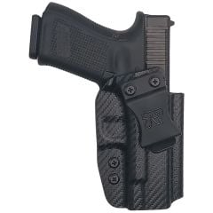 Rounded Gear Right-Handed IWB Holster for Glock 19 / 45 Pistols - Carbon Fiber