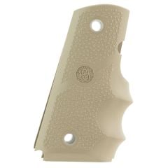 Hogue Finger Groove Rubber Grip for 1911 Officer Pistols - Desert Tan