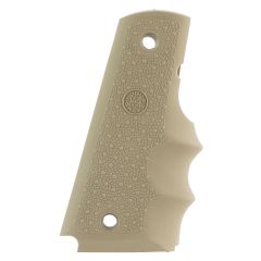 Hogue Finger Groove Rubber Grip for 1911 Government / Commander Models - Desert Tan