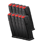 10 Pack of Hexmag 9mm 17-Round Carbon Fiber Magazines for Glock 17 Pistols