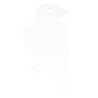Birchwood Casey AR500 3/8" 1-Hole Crow Silhouette Steel Target