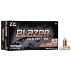 CCI Blazer Brass 9mm Luger Ammo 124gr FMJ 50 Rounds