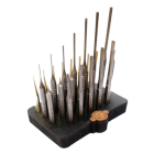 Grace USA Gunsmith Steel and Brass Roll Pin / Spring Punch Set w/ Bench Block 