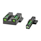 Hi Viz LightWave H3 Tritium / Litepipe Night Sight Set for Smith & Wesson M&P 9 Shield EZ Pistols