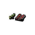 Hi Viz Litepipe Target Sight Set with Interchangeable Litepipes for Small Frame Glock Pistols